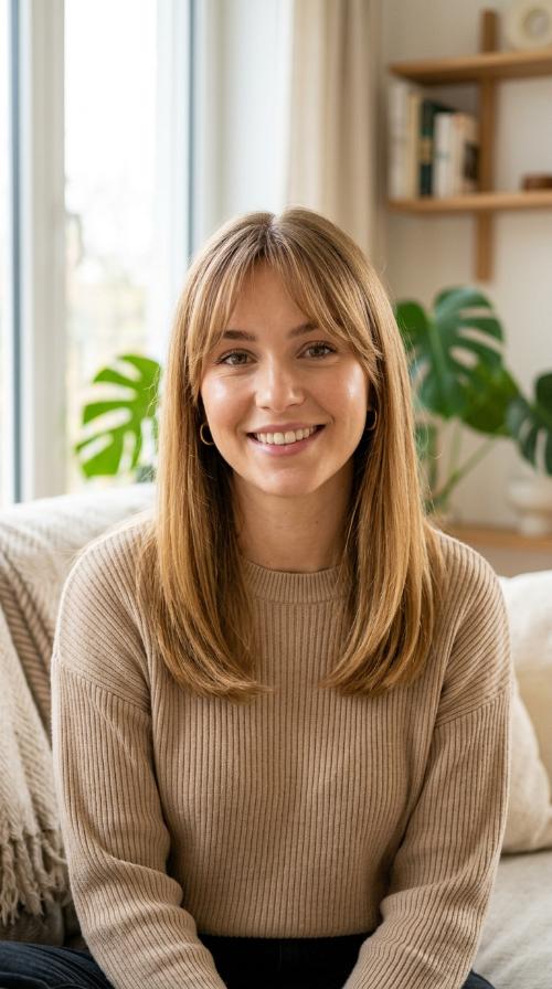 Face-Framing Curtain Bangs