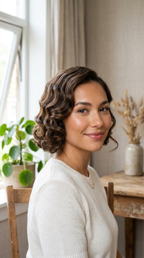 Faux Bob Finger Waves