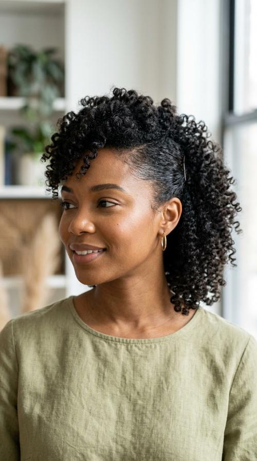 Faux Hawk Curls