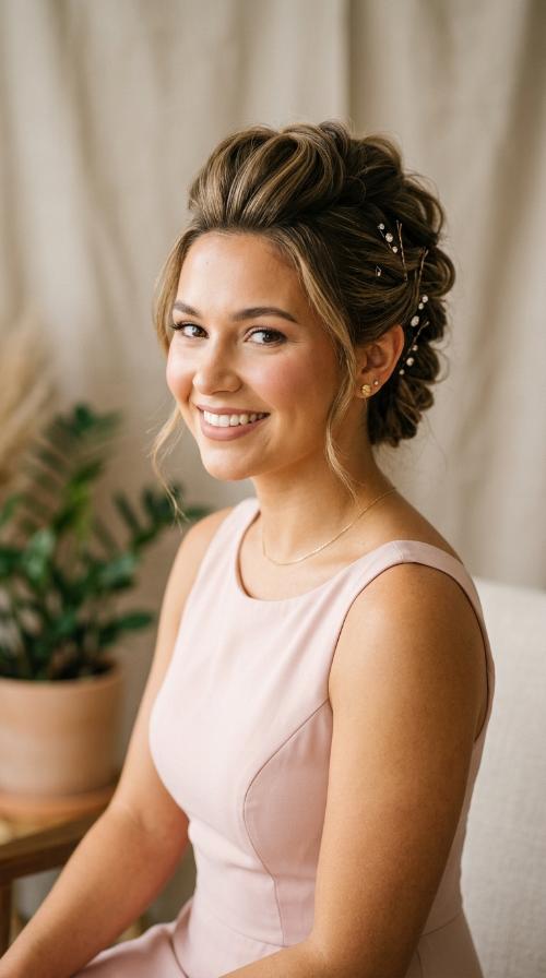 Faux Hawk Updo with Pins