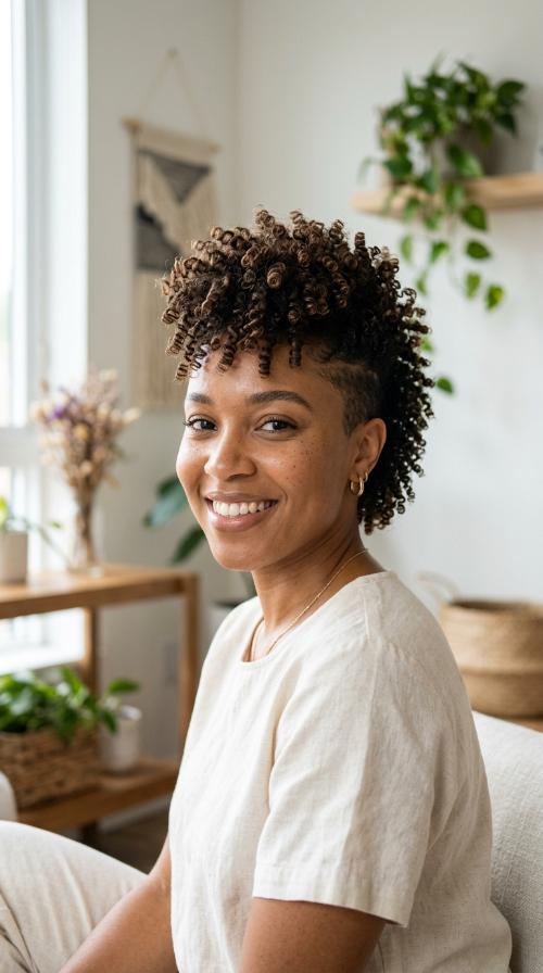 Faux Hawk with Curls