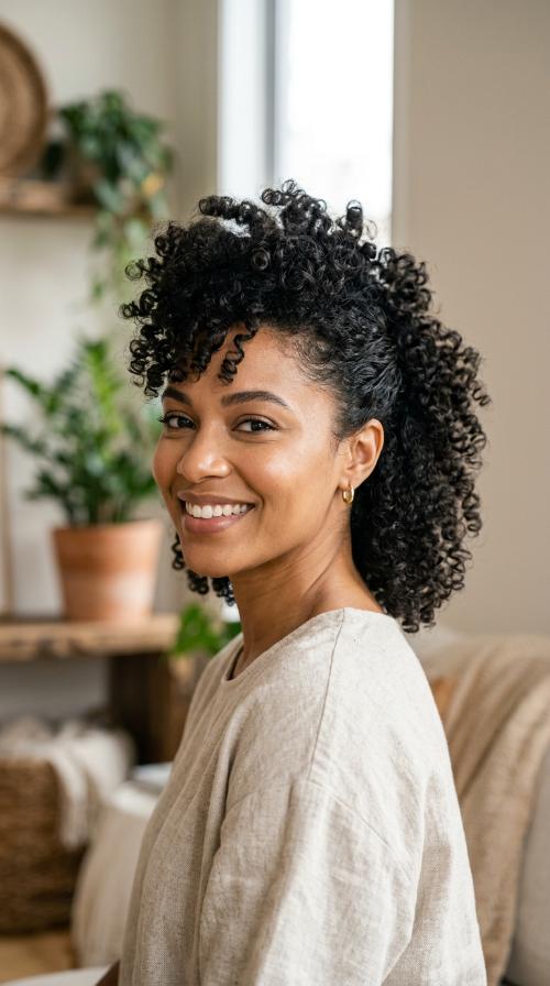 Faux Hawk with Curly Volume