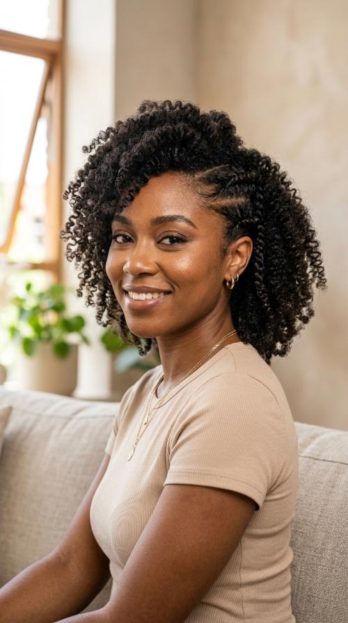Faux Hawk with Flat Twists