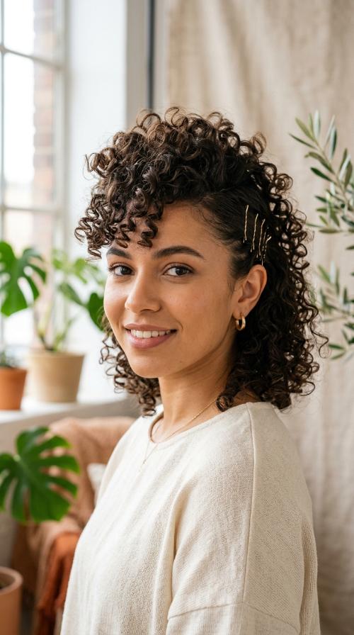 Faux Hawk with Side Pins
