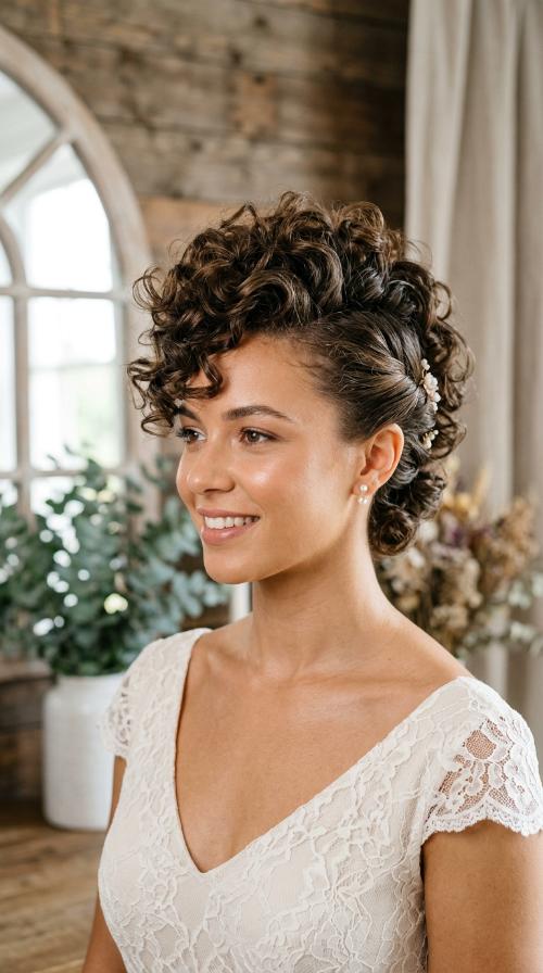 Faux Hawk with Voluminous Curls