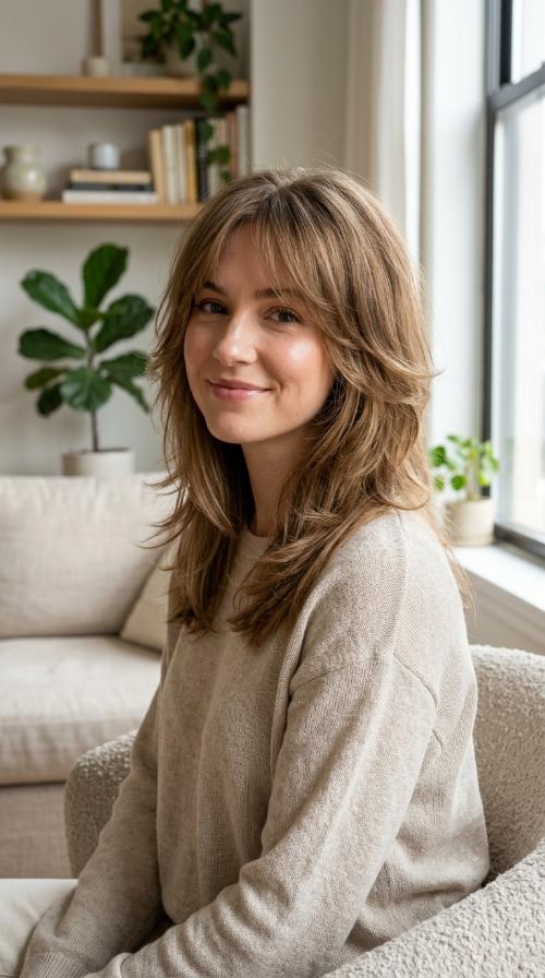 Feathered Butterfly Cut for Fine Hair