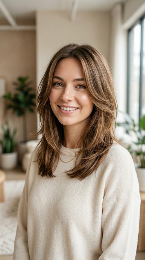 Feathered Layers for Fine Hair