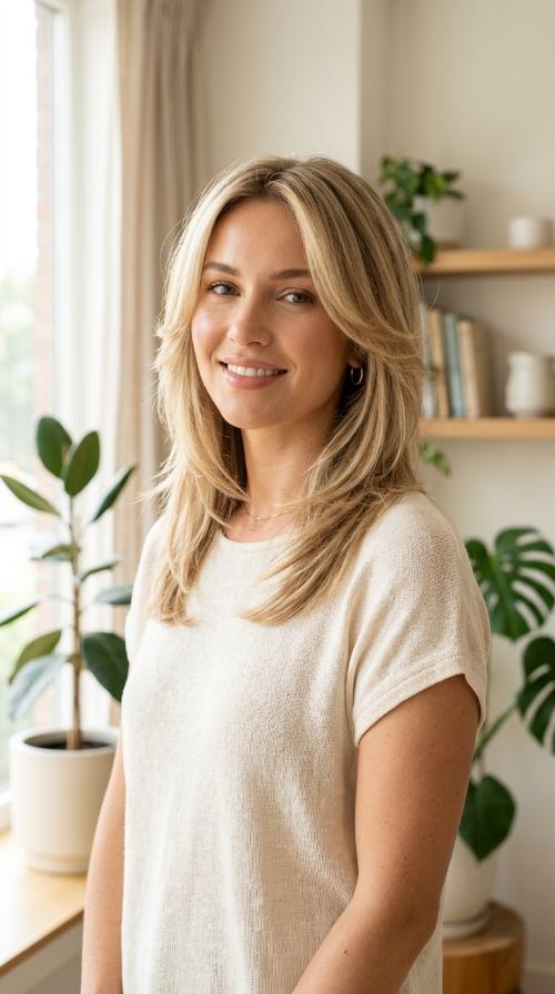 Feathered Layers for Fine Hair