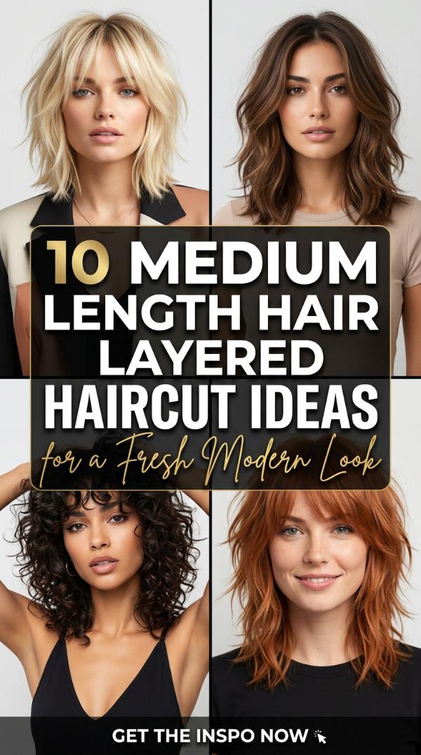 10 Medium Length Hair Layered Haircut Ideas for a Fresh Modern Look