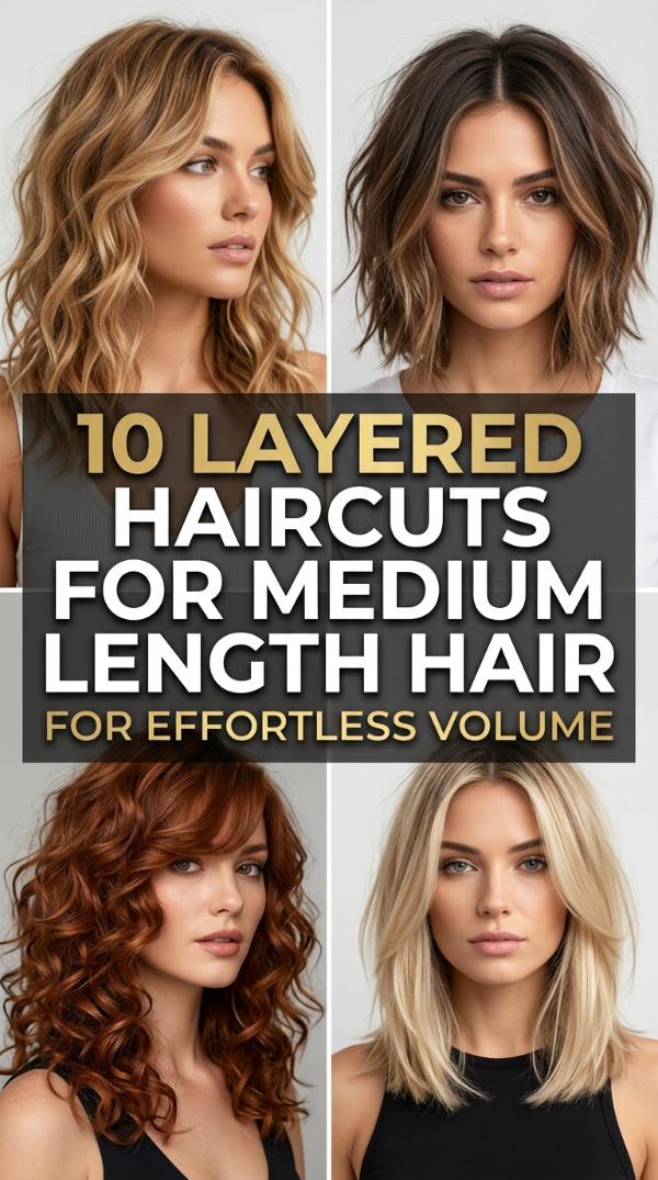 10 Layered Haircuts for Medium Length Hair for Effortless Volume