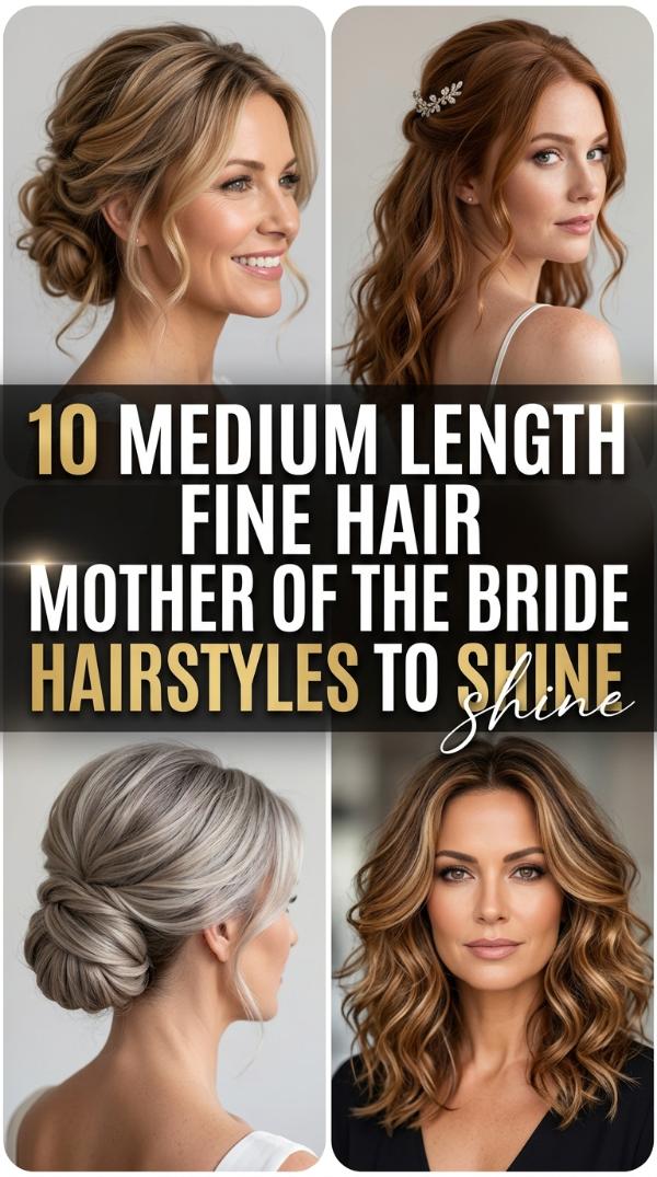 10 Medium Length Fine Hair Mother of the Bride Hairstyles to Shine