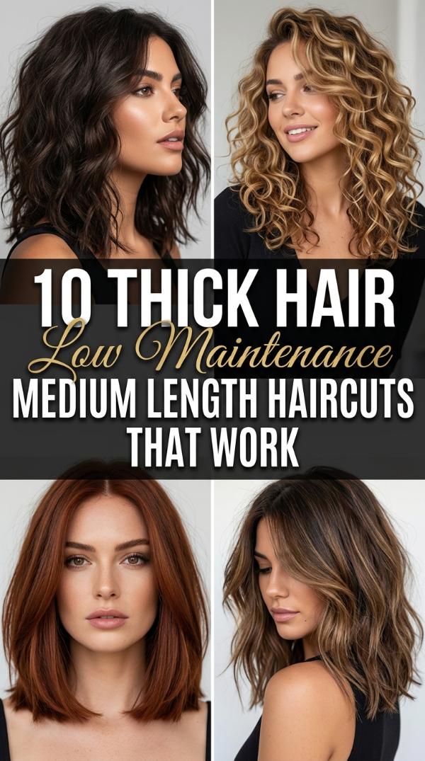 10 Thick Hair Low Maintenance Medium Length Haircuts That Work