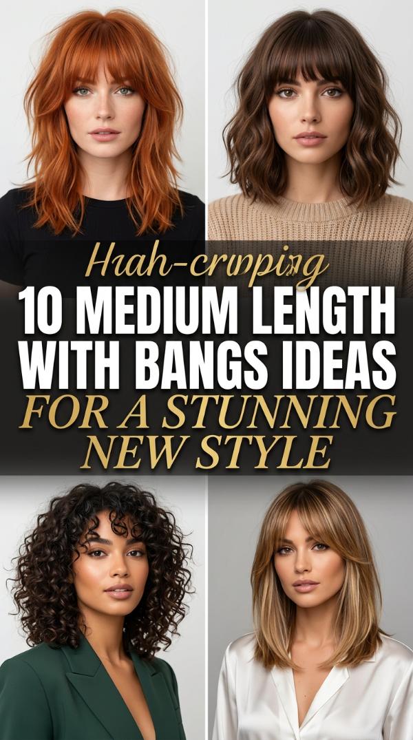 10 Medium Length Hair With Bangs Ideas for a Stunning New Style