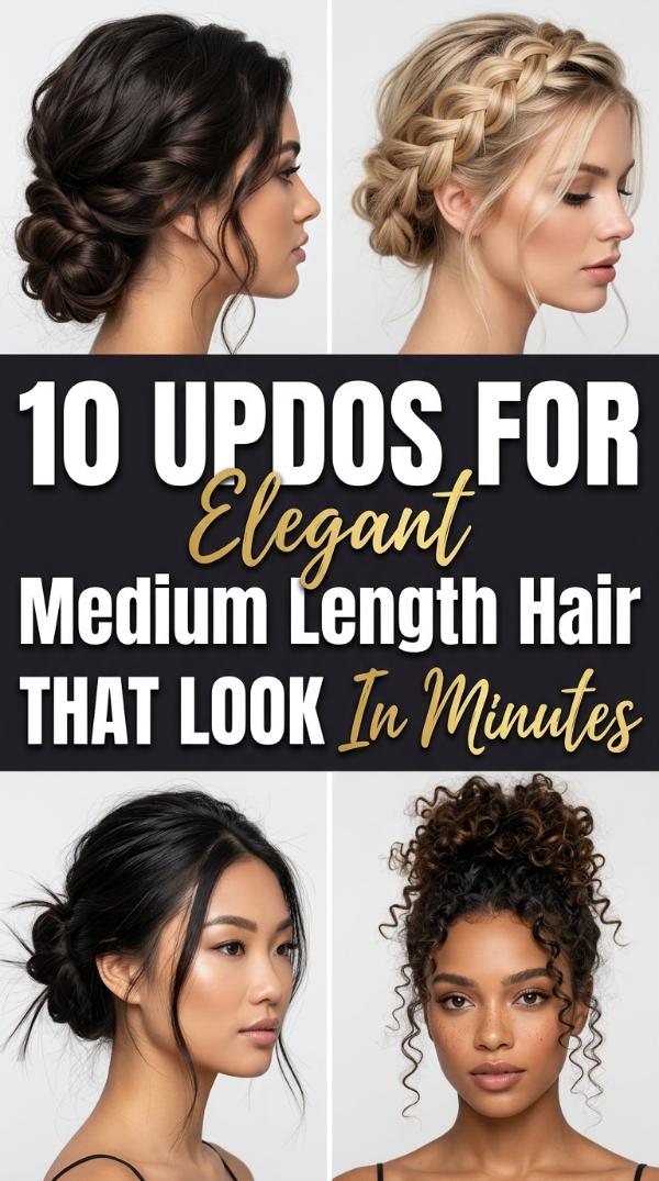 10 Updos for Medium Length Hair That Look Elegant in Minutes