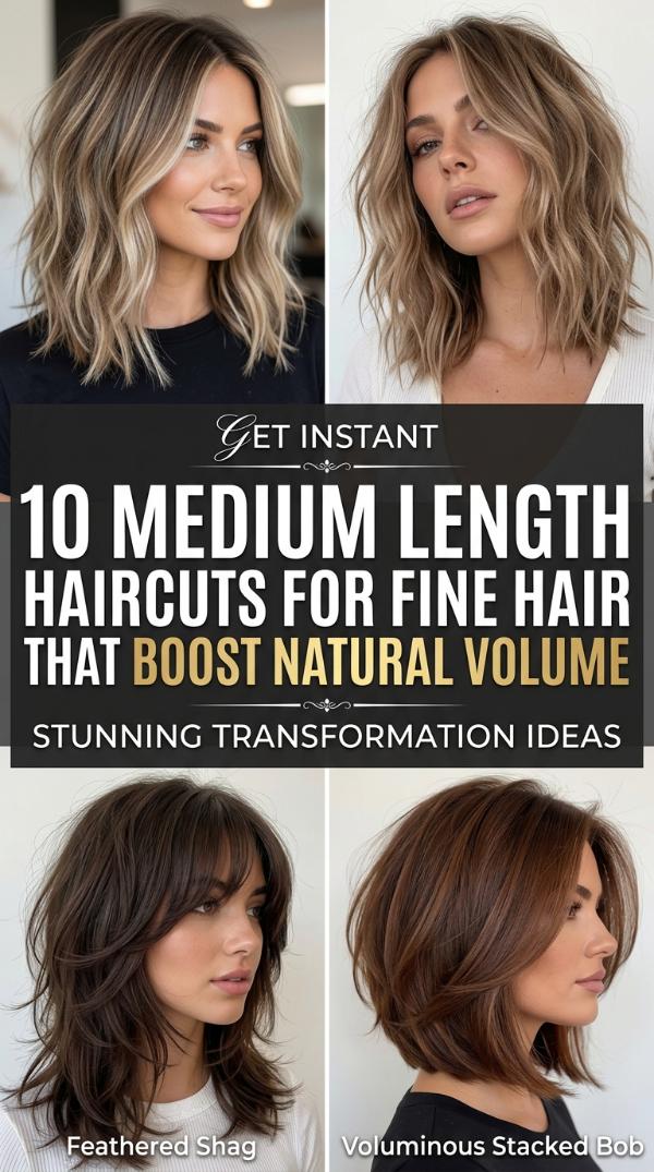 10 Medium Length Haircuts for Fine Hair That Boost Natural Volume