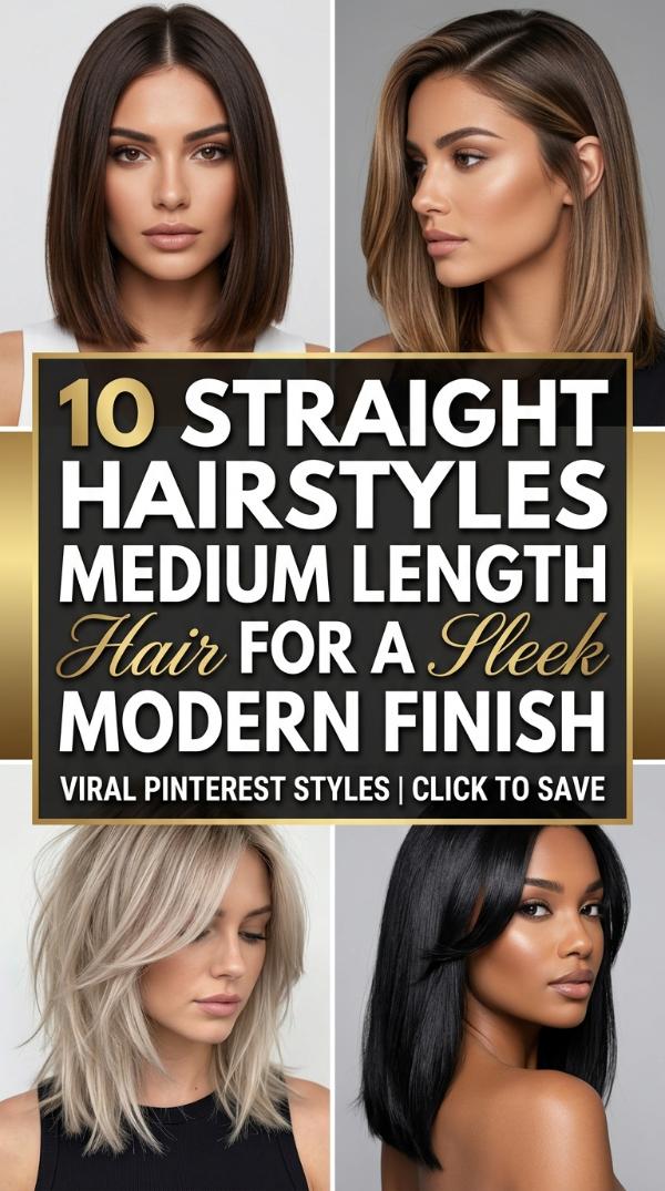 10 Straight Hairstyles Medium Length Hair for a Sleek Modern Finish