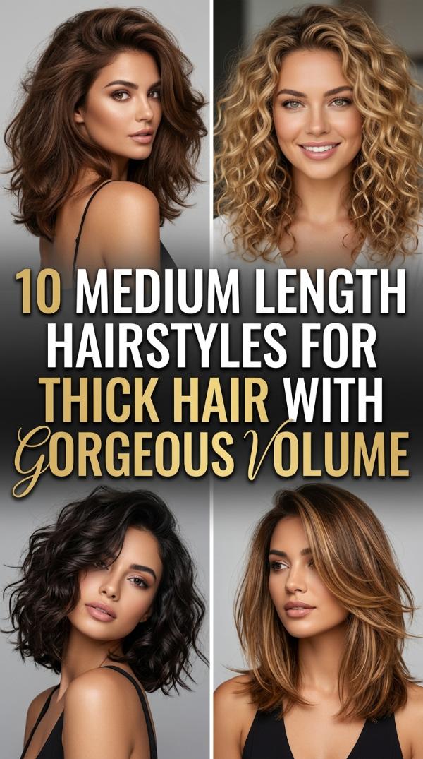 10 Medium Length Hairstyles for Thick Hair With Gorgeous Volume