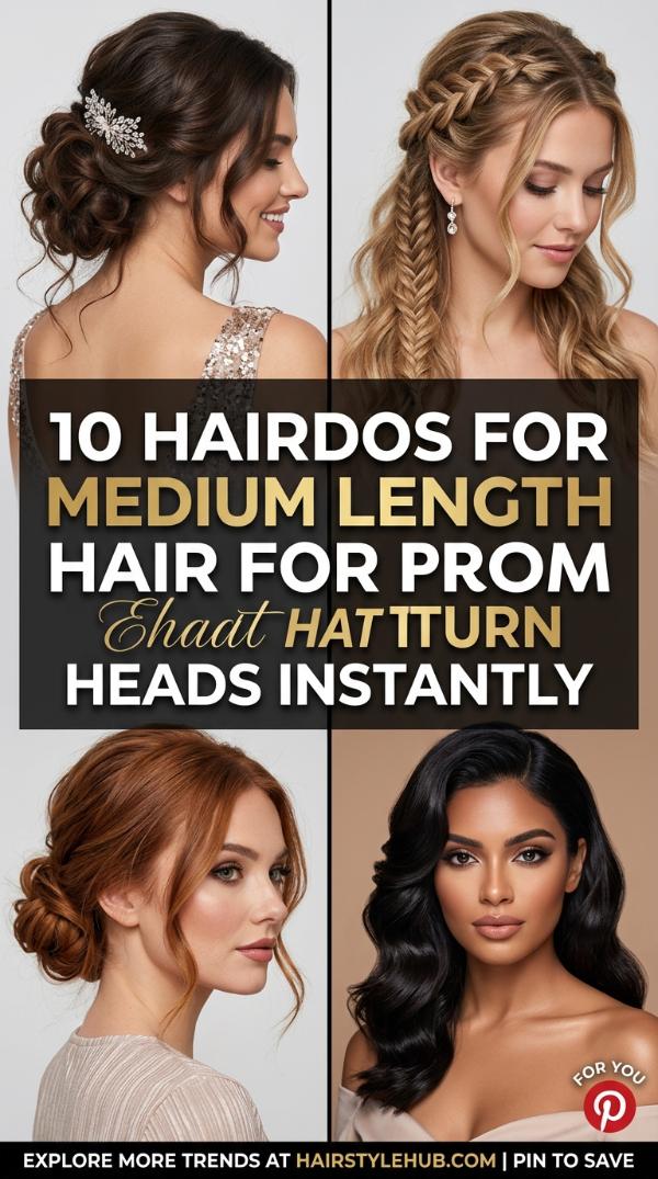 10 Hairdos for Medium Length Hair for Prom That Turn Heads Instantly