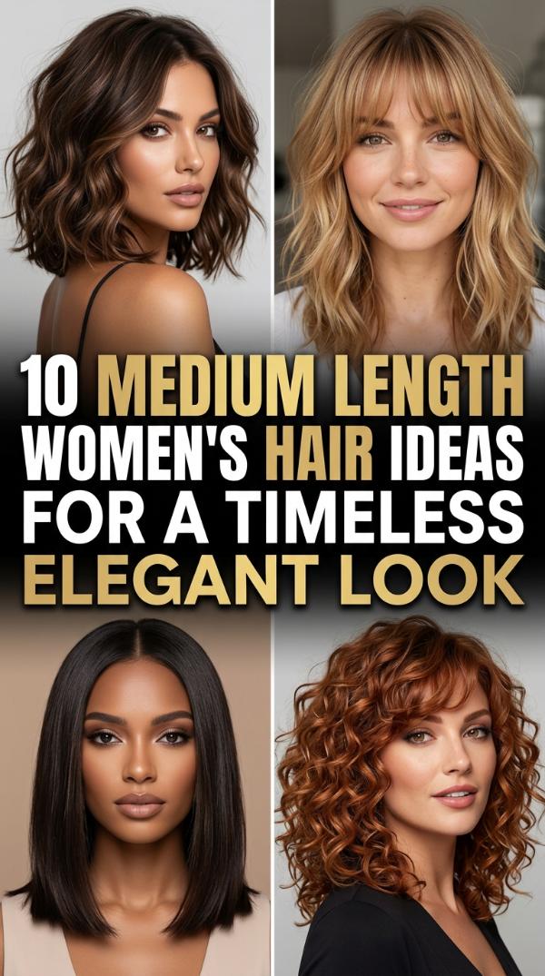 10 Medium Length Women’s Hair Ideas for a Timeless Elegant Look