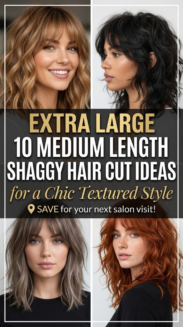 10 Medium Length Shaggy Hair Cut Ideas for a Chic Textured Style