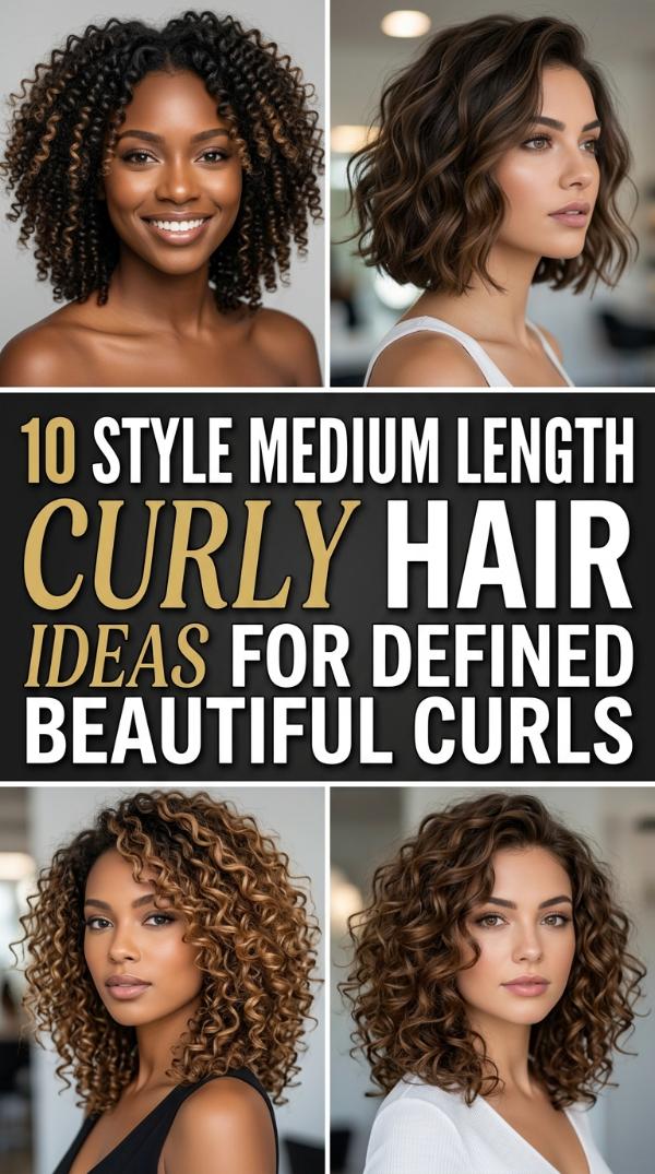 10 Style Medium Length Curly Hair Ideas for Defined Beautiful Curls