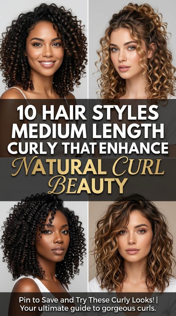 10 Hair Styles Medium Length Curly That Enhance Natural Curl Beauty