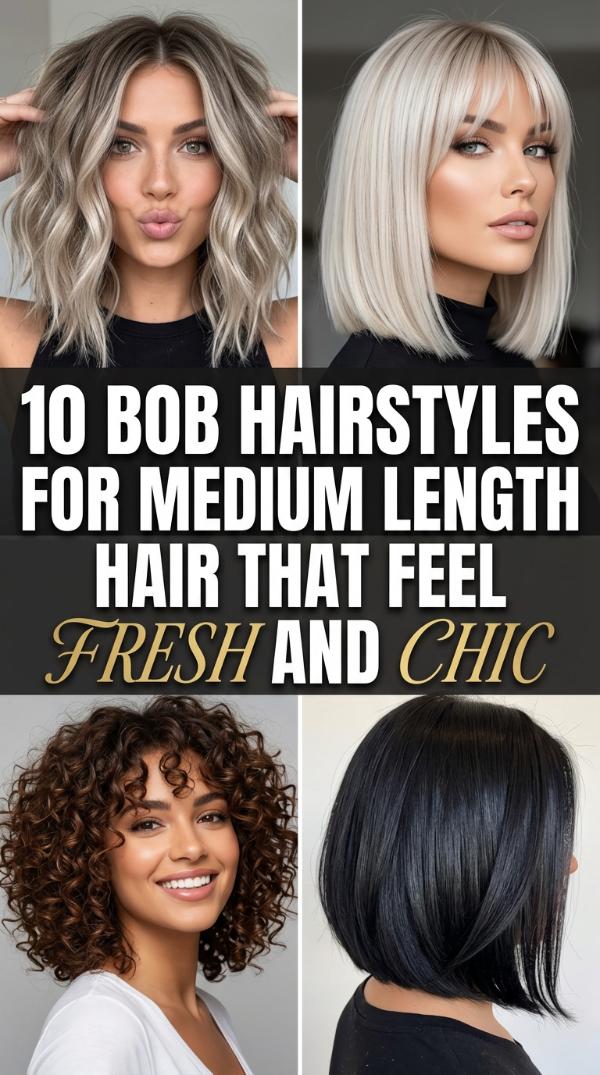 10 Bob Hairstyles for Medium Length Hair That Feel Fresh and Chic