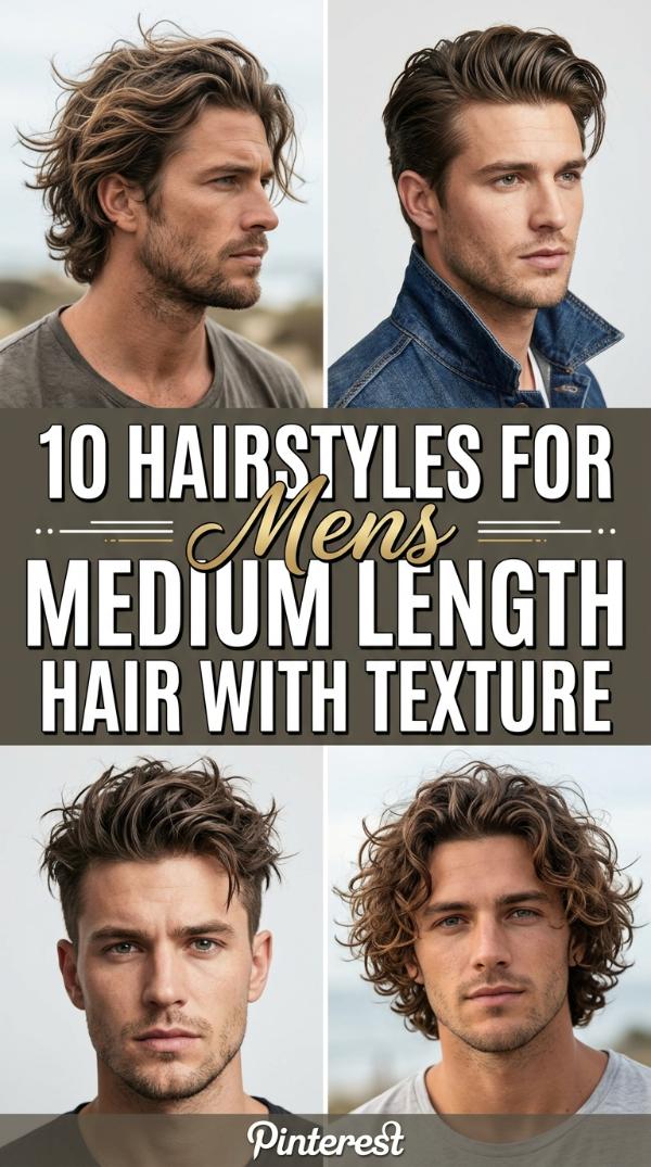 10 Hairstyles for Mens Medium Length Hair with Texture