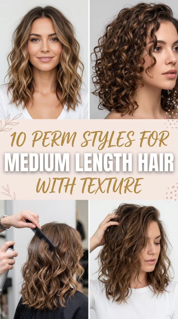 10 Perm Styles for Medium Length Hair with Texture