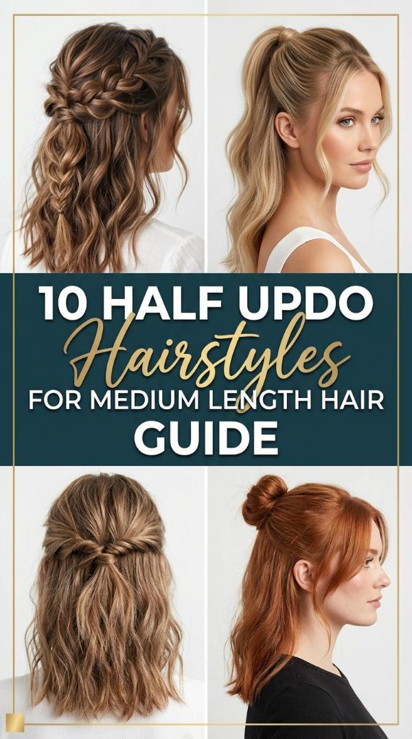 10 Half Updo Hairstyles for Medium Length Hair Guide