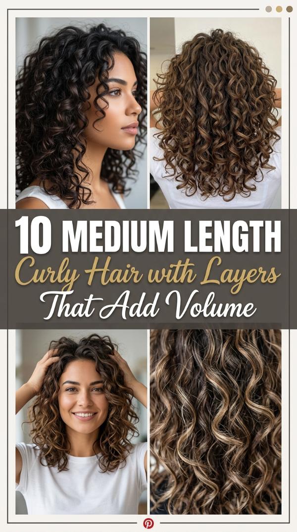 10 Medium Length Curly Hair with Layers That Add Volume