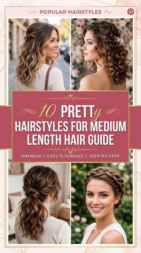 10 Pretty Hairstyles for Medium Length Hair Guide