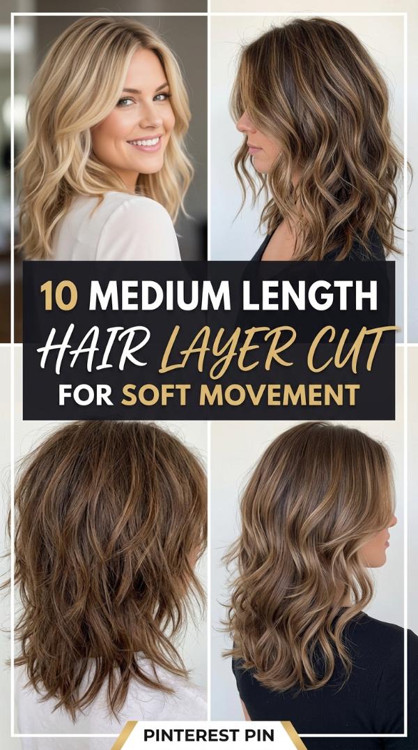 10 Medium Length Hair Layer Cut for Soft Movement
