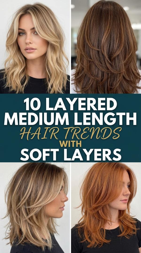 10 Layered Medium Length Hair Trends with Soft Layers