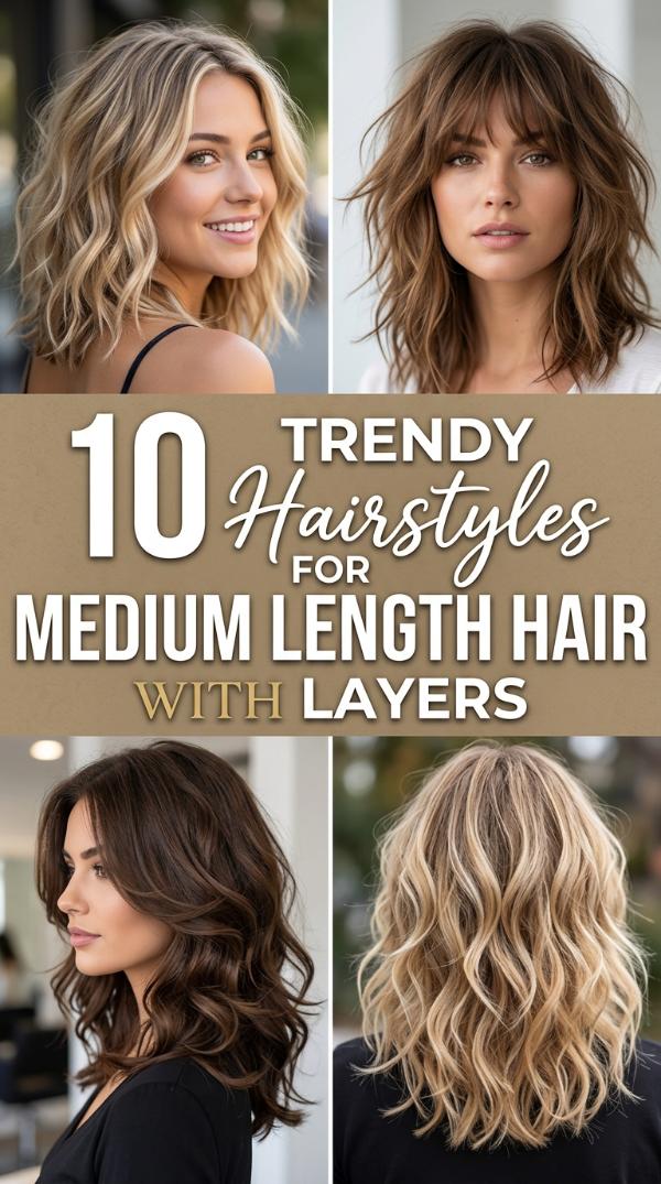10 Trendy Hairstyles for Medium Length Hair with Layers