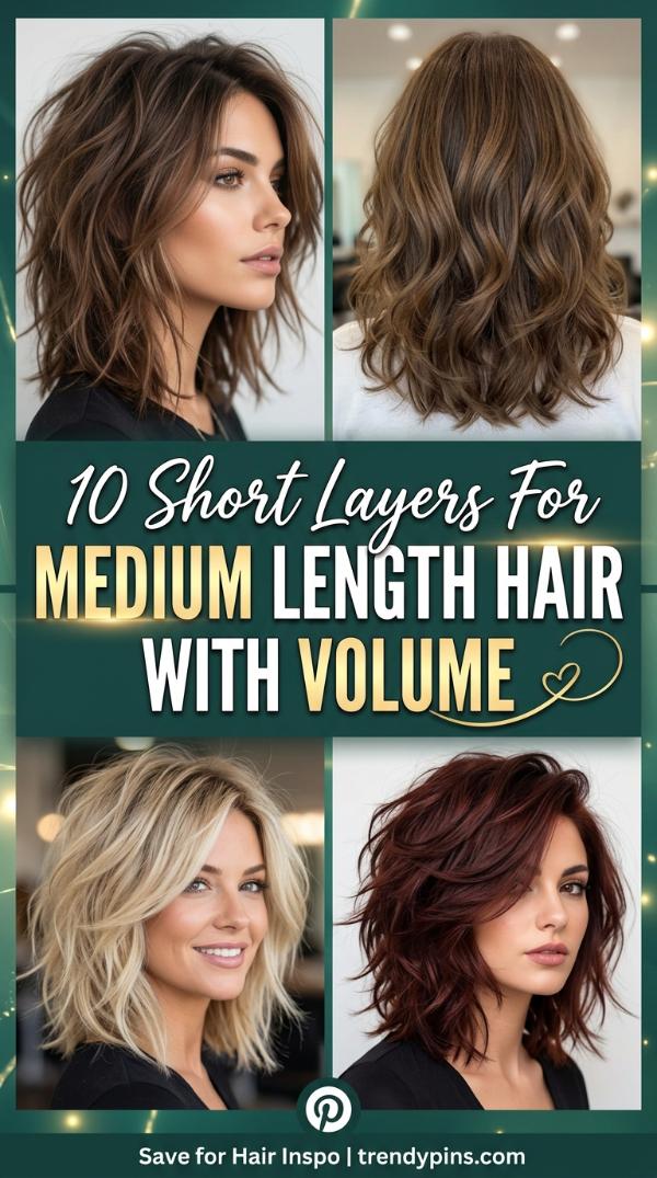 10 Short Layers for Medium Length Hair with Volume