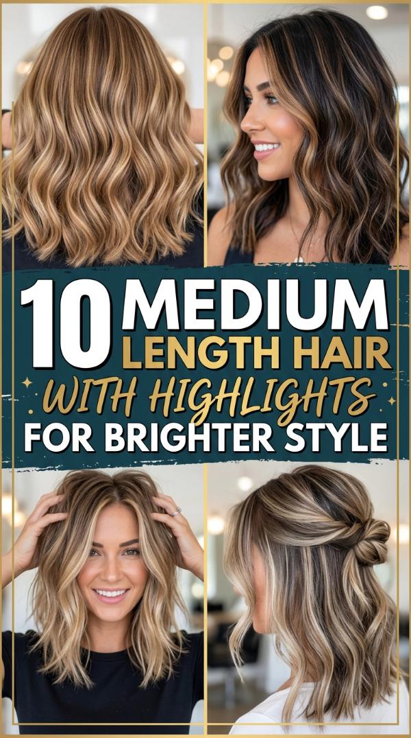 10 Medium Length Hair with Highlights for Brighter Style