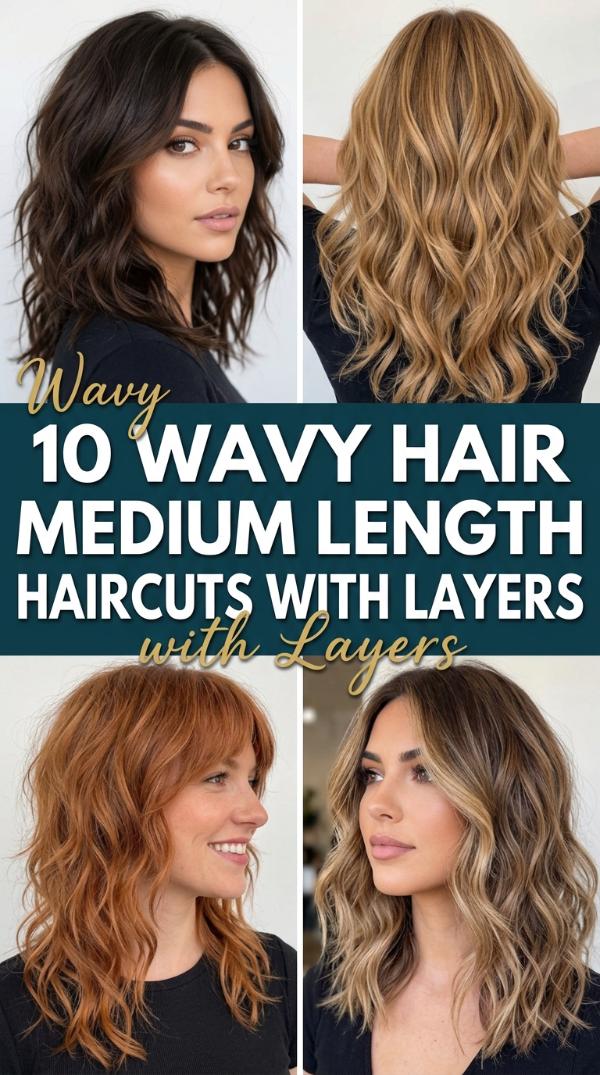 10 Wavy Hair Medium Length Haircuts with Layers