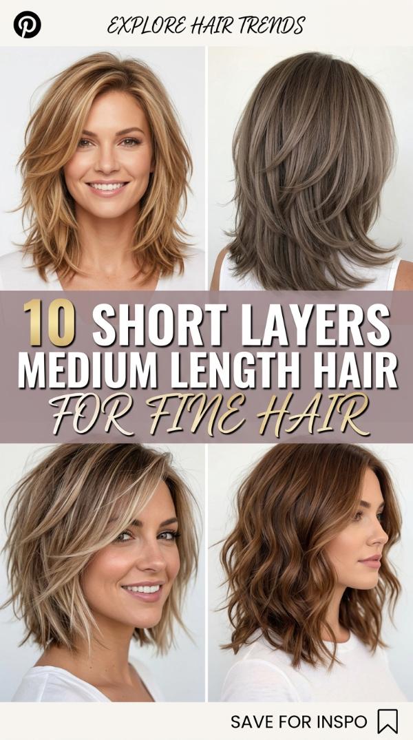 10 Short Layers Medium Length Hair for Fine Hair