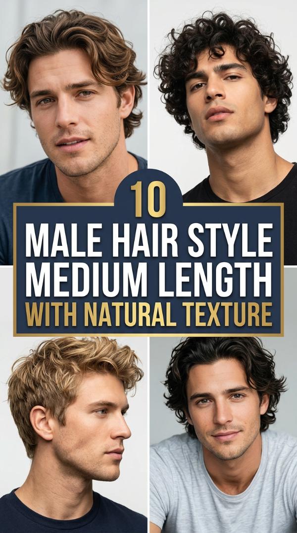 10 Male Hair Style Medium Length with Natural Texture