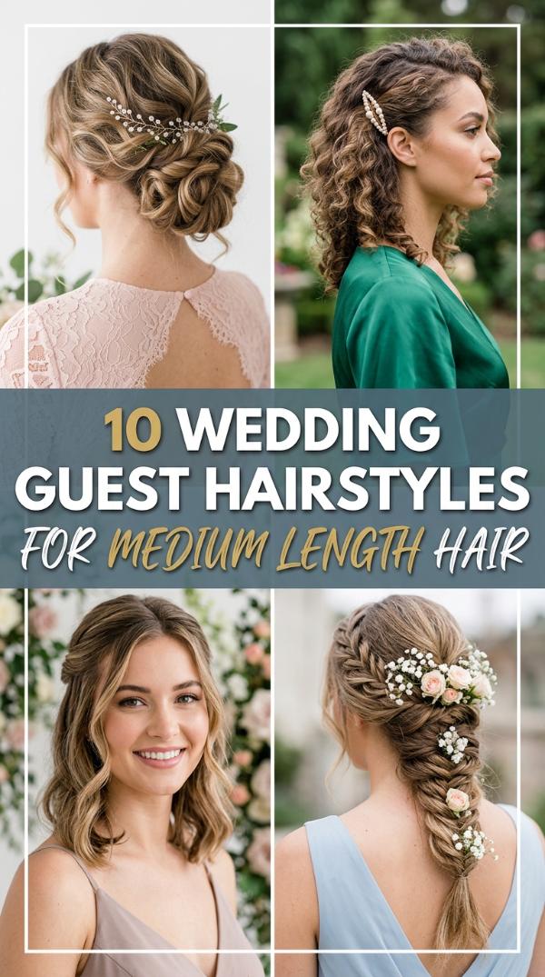 10 Wedding Guest Hairstyles for Medium Length Hair
