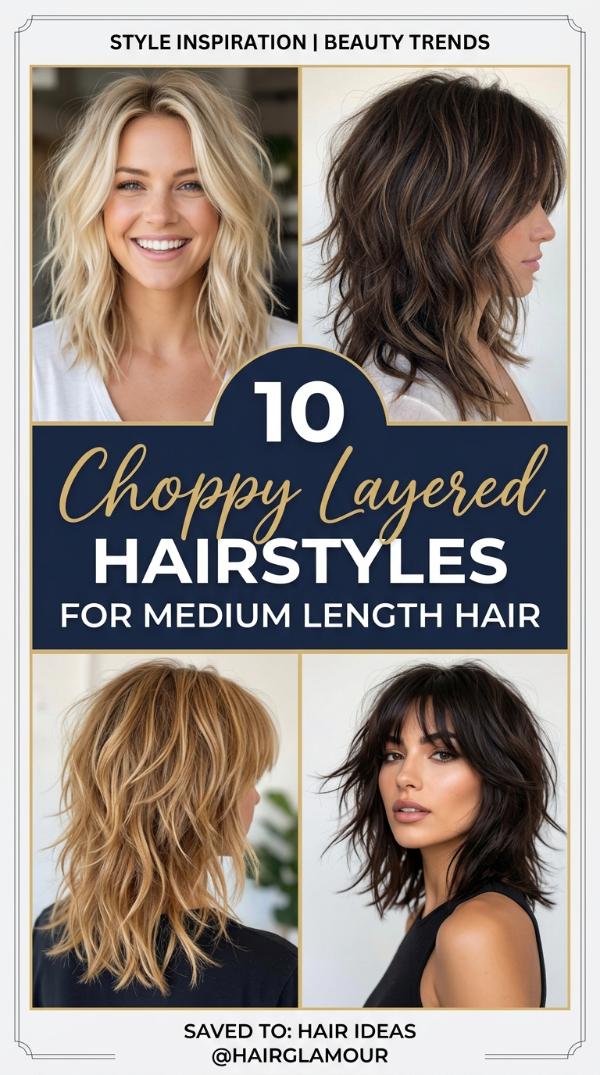 10 Choppy Layered Hairstyles for Medium Length Hair