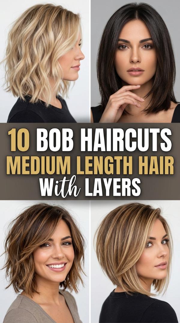 10 Bob Haircuts Medium Length Hair with Layers