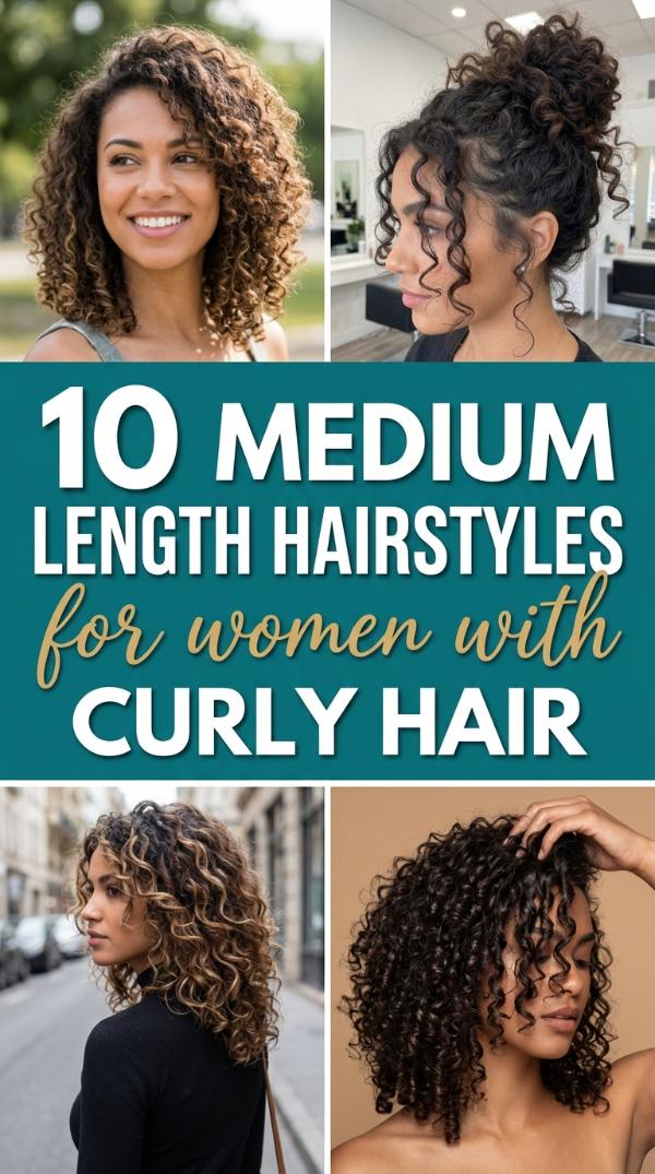 10 Medium Length Hairstyles for Women with Curly Hair
