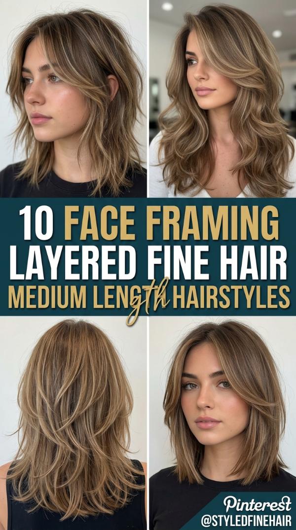 10 Face Framing Layered Fine Hair Medium Length Hairstyles