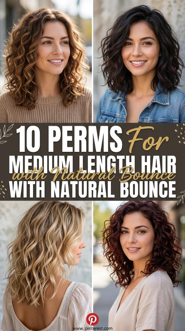 10 Perms for Medium Length Hair with Natural Bounce