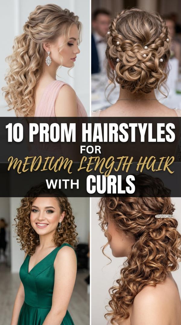 10 Prom Hairstyles for Medium Length Hair with Curls