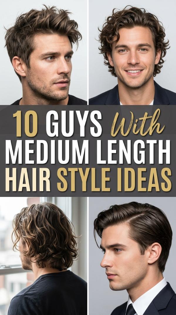 10 Guys with Medium Length Hair Style Ideas