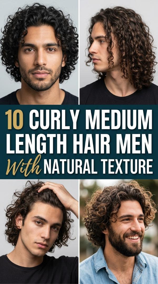 10 Curly Medium Length Hair Men with Natural Texture