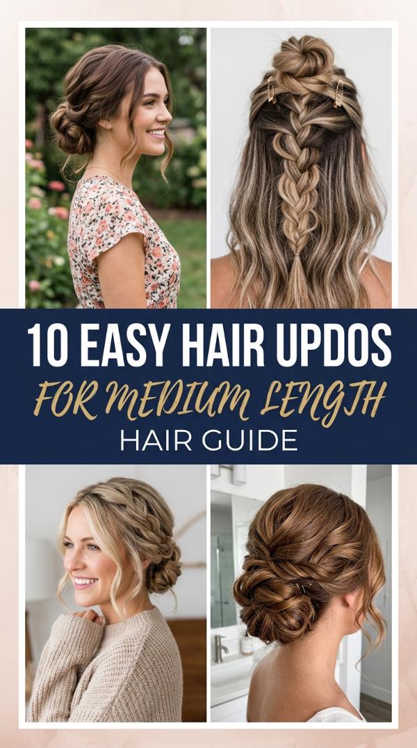 10 Easy Hair Updos for Medium Length Hair Guide